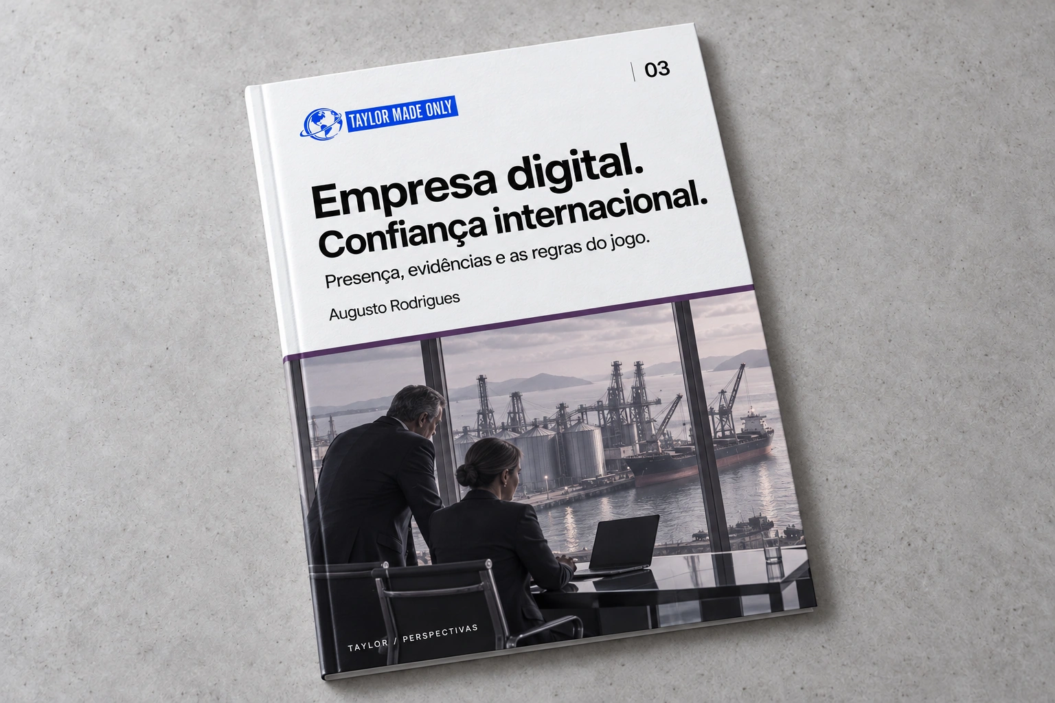 Capa de Empresa digital. Confiança internacional.